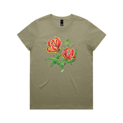 Flame Lilies - Womens Maple Tee Thumbnail