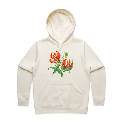 Flame Lilies - Womens Stencil Hood Thumbnail