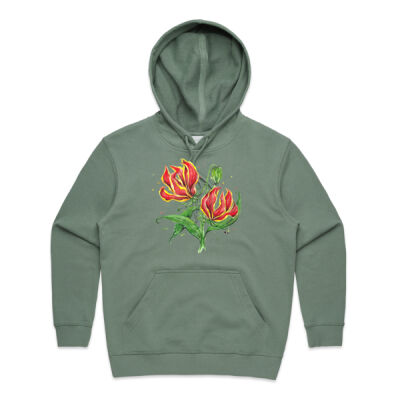 Flame Lilies - Womens Premium Hood Thumbnail