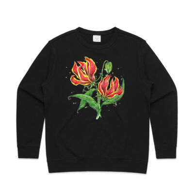 Flame Lilies - Womens Premium Crew Thumbnail
