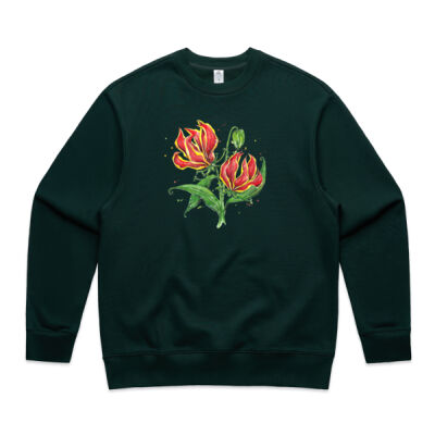 Flame Lilies - Mens Heavy Crew Thumbnail