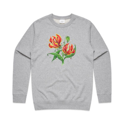 Flame Lilies - Mens Premium Crew Thumbnail