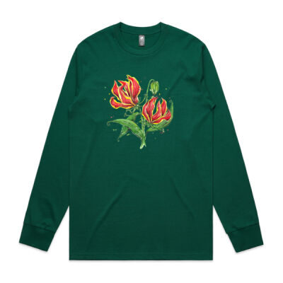 Flame Lilies - Mens Classic Long Sleeved Tee Thumbnail