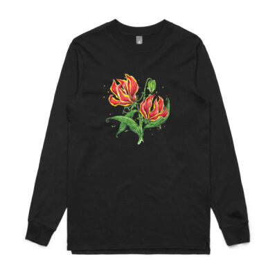 Flame Lilies - Mens Base Longsleeve Tee Thumbnail