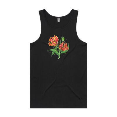 Flame Lilies - Mens Lowdown Singlet Thumbnail