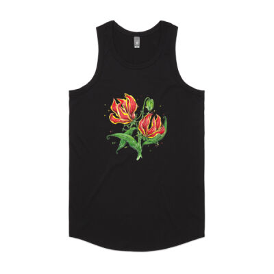 Flame Lilies - Mens Authentic Singlet Thumbnail
