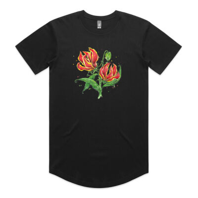 Flame Lilies - Mens Staple Curve Tee Thumbnail