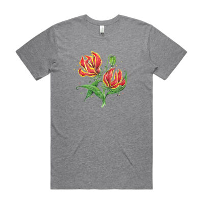 Flame Lilies - Mens Staple Organic Tee Thumbnail