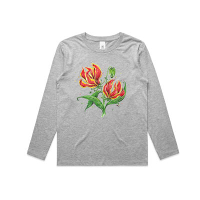 Flame Lilies - Kids Longsleeve Tee Thumbnail