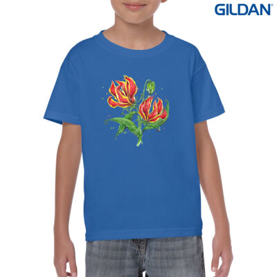 Flame Lilies - Youth Heavy Cotton T-Shirt Thumbnail