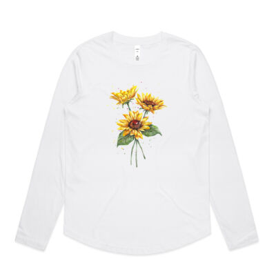 Sunflowers - AS Colour Womens Curve Longsleeve Tee Thumbnail