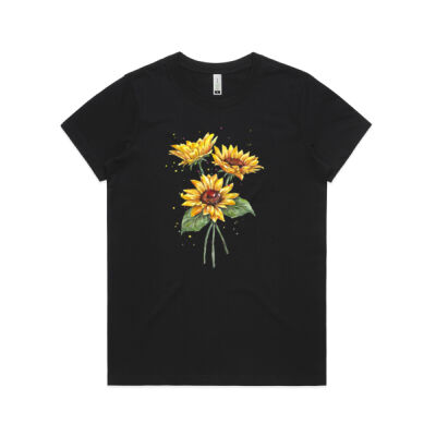 Sunflowers - AS Colour Womens Maple Organic Tee Thumbnail
