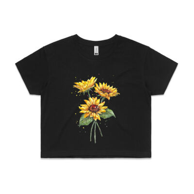 Sunflowers - AS Colour Womens Crop Tee Thumbnail