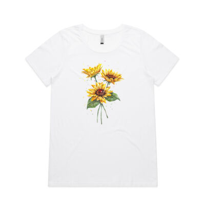 Sunflowers - AS Colour Womens Shallow Scoop Tee Thumbnail