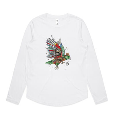 Steampunk Kea - AS Colour Womens Curve Longsleeve Tee Thumbnail