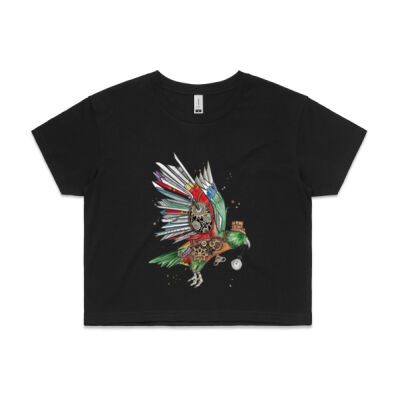 Steampunk Kea - AS Colour Womens Crop Tee Thumbnail