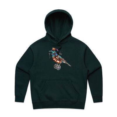 Steampunk Tui Bird - AS Colour Womens Heavy Hood Thumbnail