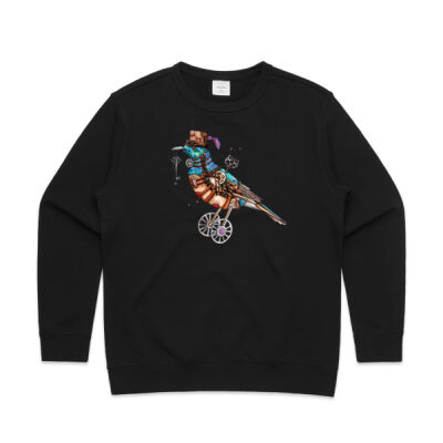 Steampunk Tui Bird - AS Colour Womens Premium Crew Thumbnail