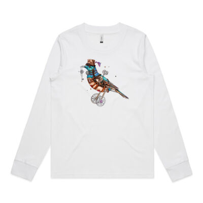 Steampunk Tui Bird - AS Colour Womens Dice Longsleeve Tee Thumbnail