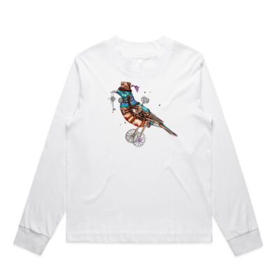 Steampunk Tui Bird - AS Colour Womens Mock Longsleeve Tee Thumbnail