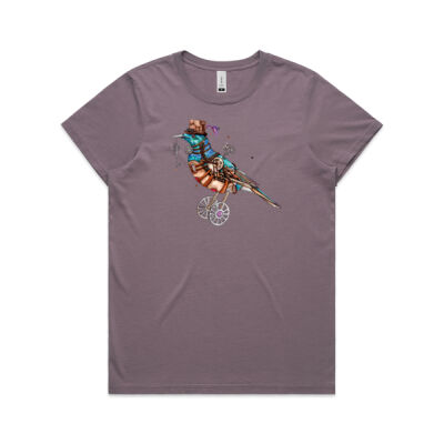Steampunk Tui Bird - AS Colour Womens Maple Faded Tee Thumbnail