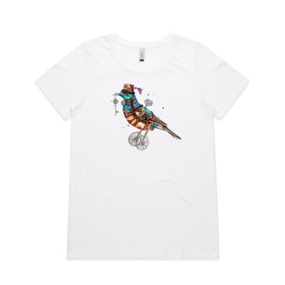 Steampunk Tui Bird - AS Colour Womens Shallow Scoop Tee Thumbnail