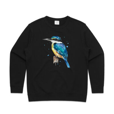 Perched Kingfisher - AS Colour Womens Premium Crew Thumbnail
