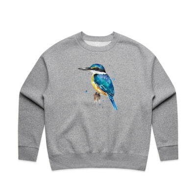 Perched Kingfisher - AS Colour Women's Relax Crew Thumbnail