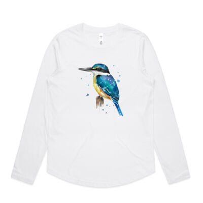 Perched Kingfisher - AS Colour Womens Curve Longsleeve Tee Thumbnail