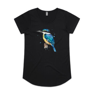 Perched Kingfisher - AS Colour Womens Mali Tee Thumbnail