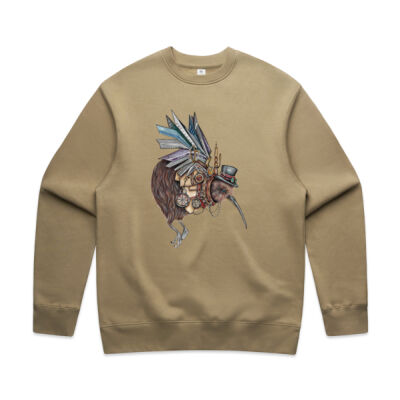 Steampunk Kiwi bird - AS Colour Mens Relax Crew Thumbnail