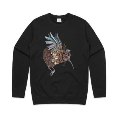 Steampunk Kiwi bird - AS Colour Mens Premium Crew Thumbnail