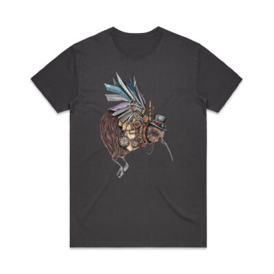 Steampunk Kiwi bird - AS Colour Mens Staple Faded Tee Thumbnail