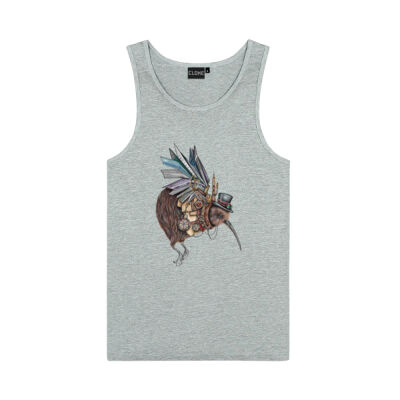 Steampunk Kiwi bird - Cloke Mens Concept Singlet Thumbnail