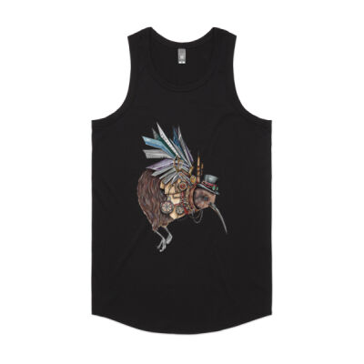 Steampunk Kiwi bird - AS Colour Mens Authentic Singlet Thumbnail