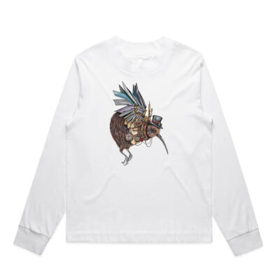 Steampunk Kiwi bird - AS Colour Womens Mock Longsleeve Tee Thumbnail