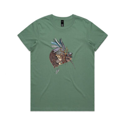 Steampunk Kiwi bird - AS Colour Womens Maple Tee Thumbnail