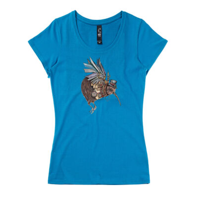 Steampunk Kiwi bird - C-Force Womens Icon Tee Thumbnail