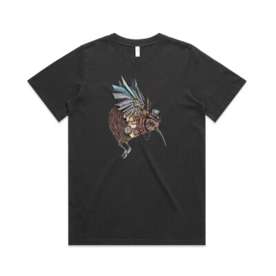 Steampunk Kiwi bird - AS Colour Womens Heavy Faded Tee Thumbnail