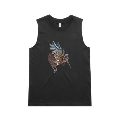 Steampunk Kiwi bird - AS Colour Womens Heavy Faded Tank Thumbnail