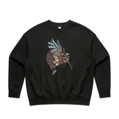 Steampunk Kiwi bird - AS Colour Womens Heavy Crew Thumbnail