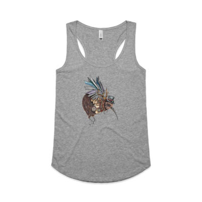 Steampunk Kiwi bird - AS Colour Womens Yes Racerback Singlet Thumbnail