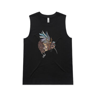 Steampunk Kiwi bird - AS Colour Womens Upside Tank Thumbnail