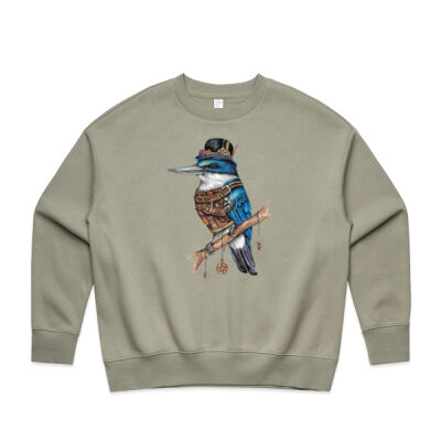 Steampunk Kingfisher - AS Colour Womens Heavy Crew Thumbnail