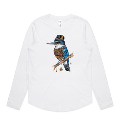 Steampunk Kingfisher - AS Colour Womens Maple Curve Longsleeve Tee Thumbnail