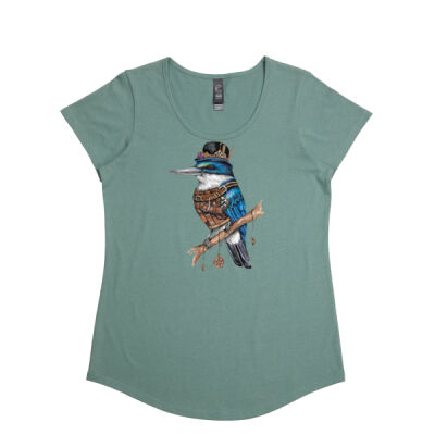 Steampunk Kingfisher - C-Force Womens Stacy Tee Thumbnail