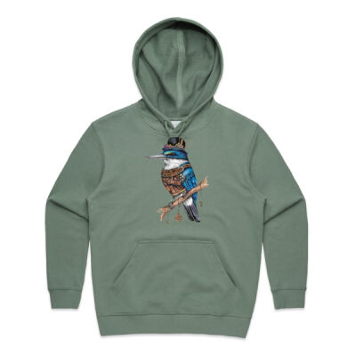 Steampunk Kingfisher - AS Colour Womens Premium Hood Thumbnail