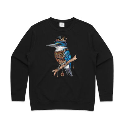 Steampunk Kingfisher - AS Colour Womens Premium Crew Thumbnail