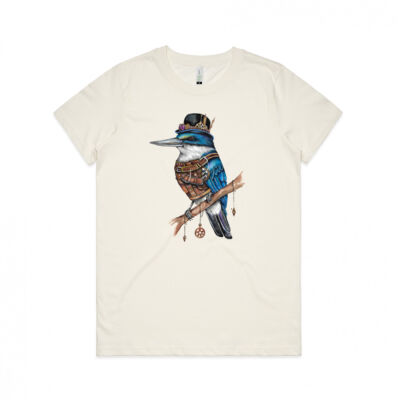 Steampunk Kingfisher - AS Colour Womens Maple Organic Tee Thumbnail