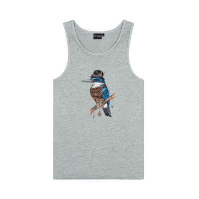 Steampunk Kingfisher - Cloke Mens Concept Singlet Thumbnail